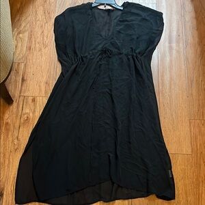 Eileen Fisher cardigan negro size M abierto de Los lados